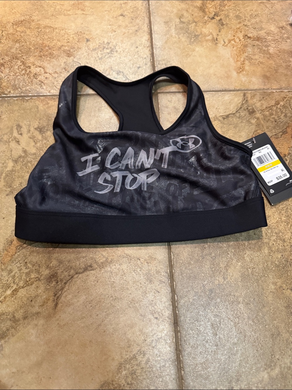 Under Armour Black 'I Can't Stop' Racerback Sports Bra